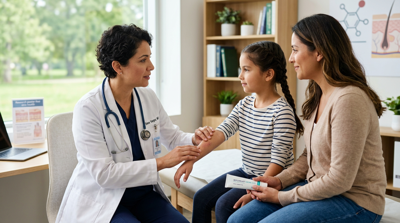 Roflumilast em creme desponta como opção para dermatite atópica infantil, mas dados de longo prazo ainda são limitados