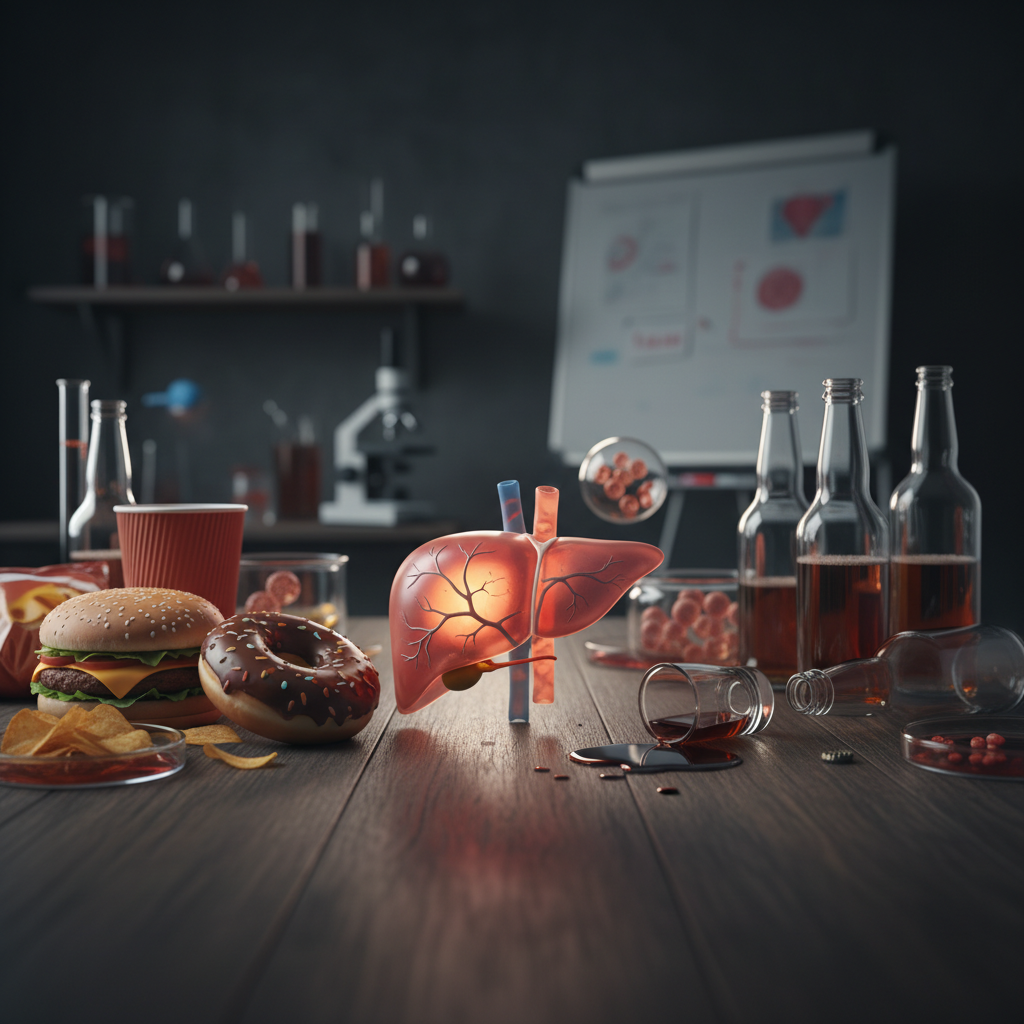 Dieta ocidental e episódios de binge drinking podem atingir o fígado em dupla — e a combinação pode ser pior do que cada fator isolado